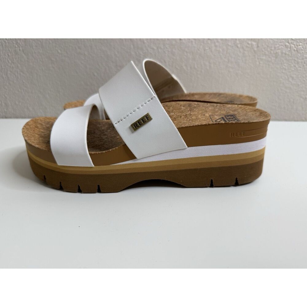Reef Women's Cushion Vista Hi Sandals Platform White Size 7 Higher Sandal - Picture 4 of 8